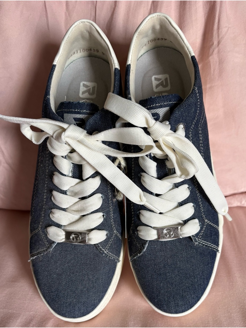 Rieker Denim Sneakers with White Laces